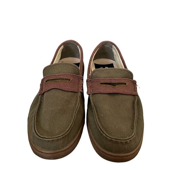Cole Haan Men’s Nantucket Penny Loafer Size 9 Green Canvas Slip On Shoes - Picture 3 of 10
